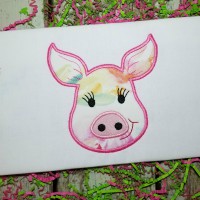 Pig Machine Applique Design